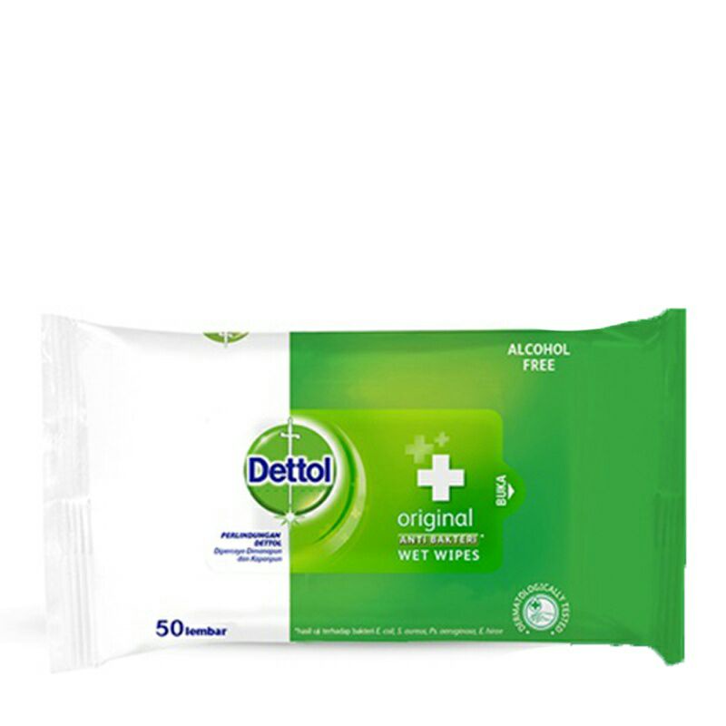 DETTOL WIPES ANTI BACTERIAL TISSUE BASAH ISI 50 LEMBAR