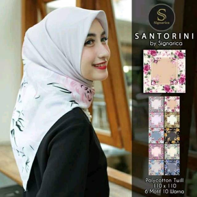 hijab satin santorini