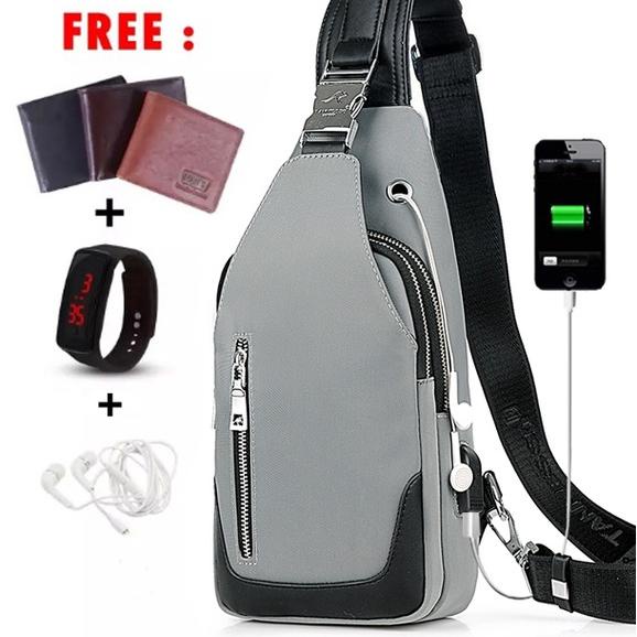 Tanmesso Bayar Di Tempat 5In1 Tas Bonus Jam &Dompet,Usbport&Headset