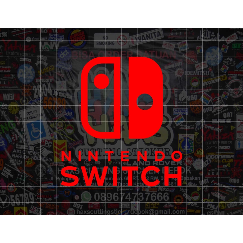 Cutting Sticker Logo Nintendo Switch Ukuran 8 Cm Untuk Mobil dan Motor