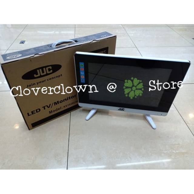LED TV JUC 16inch - HDMI / USB Movie / Slim / PC Input / Low Watt / Gojek JNE Grab Ready