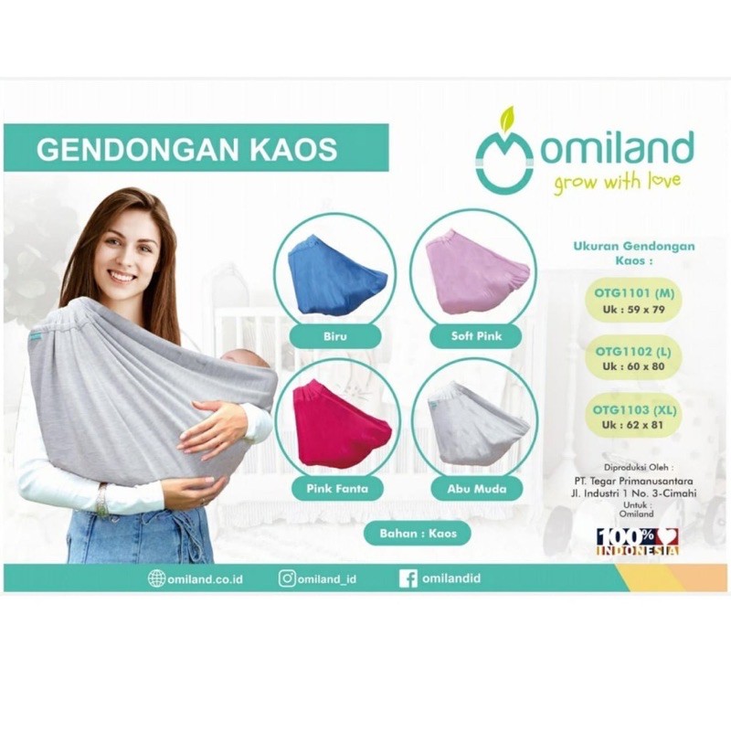 Gendongan kaos Omiland 2 in 1 OTG1101