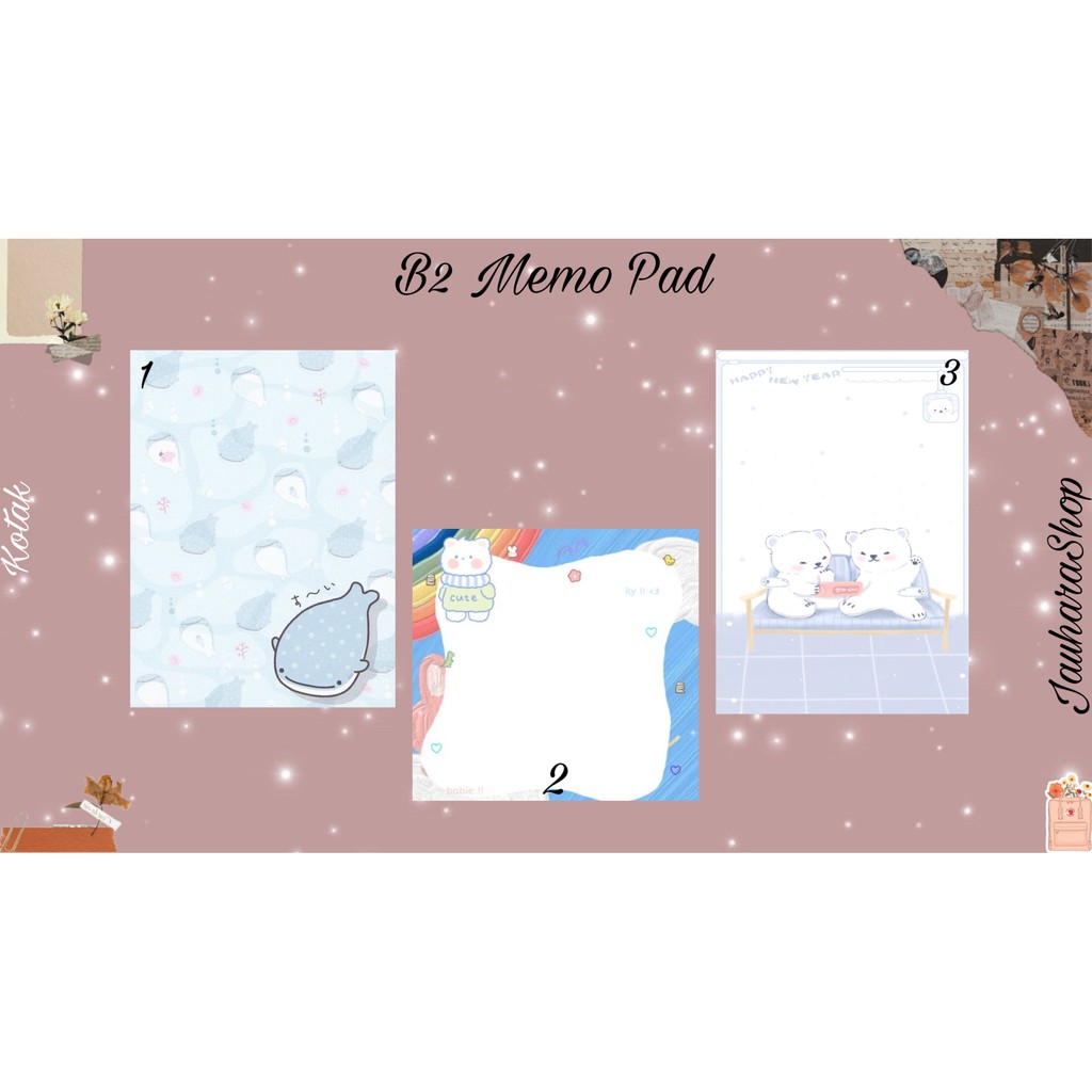 

Memo Pad Stiker Biru 2 Murah Lucu