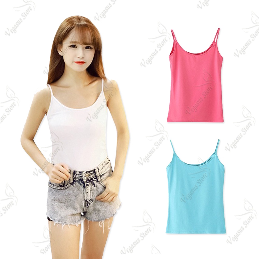 Tank Top Murah Tali Kecil Pakain Dalam Wanita Sexy-1pcs-Vegasus Store(COD)