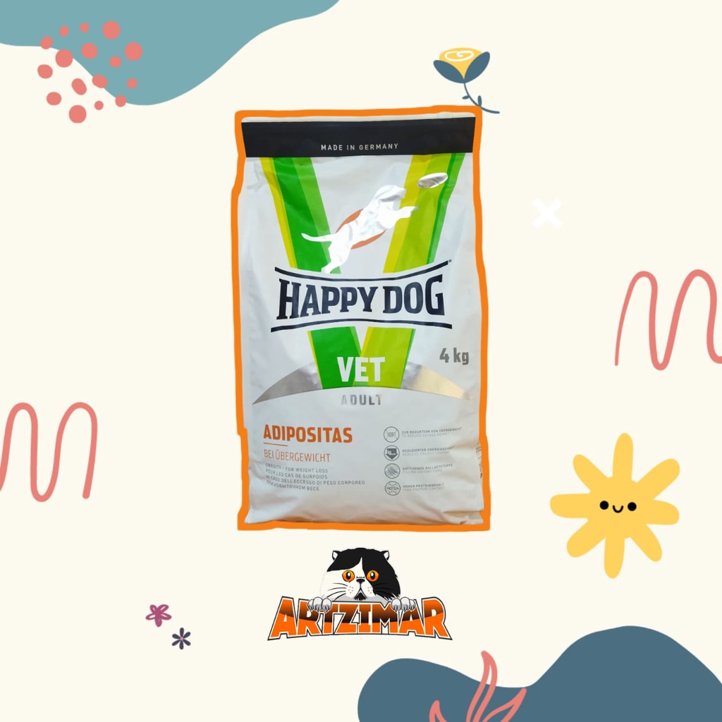 Happy Dog VET ADIPOSITAS 1kg makanan anjing obesitas