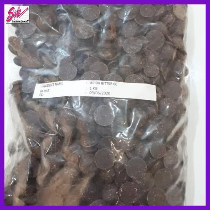 

SAKMACOKLAT- ARIBA BITTER CHOCOLATE 60% 500GR REPACK -MAKANAN-MINUMAN.