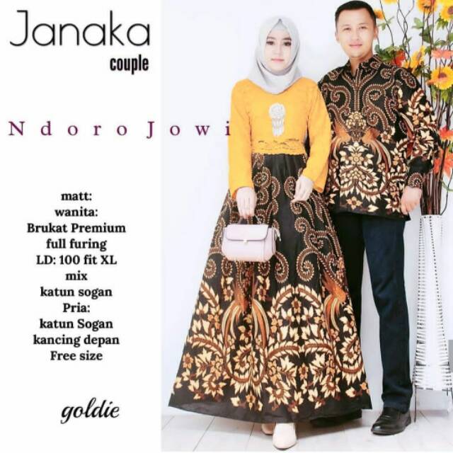 GROSIR COUPLE GAMIS BROKAT JANAKA COUPLE