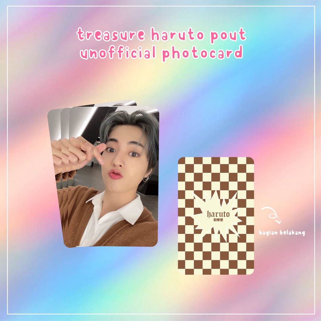 TREASURE Haruto Pout Selca Unofficial Photocard (MIN. BELI 5)