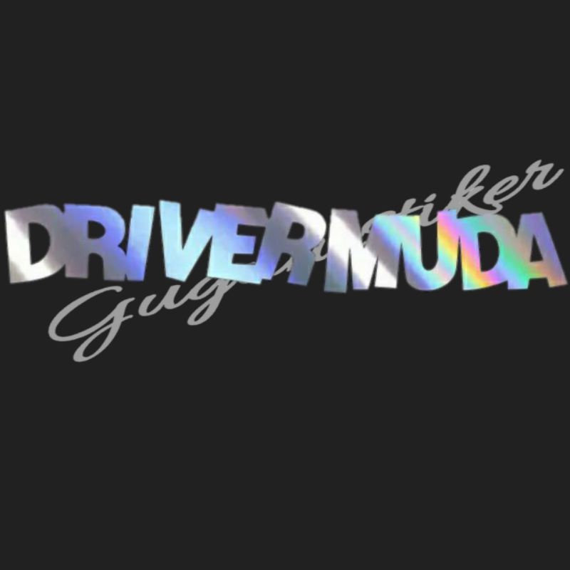 STIKER CUTTING DRIVER MUDA UNTUK KACA MOBIL, TRUK/PIKUP . PRODUK BARU