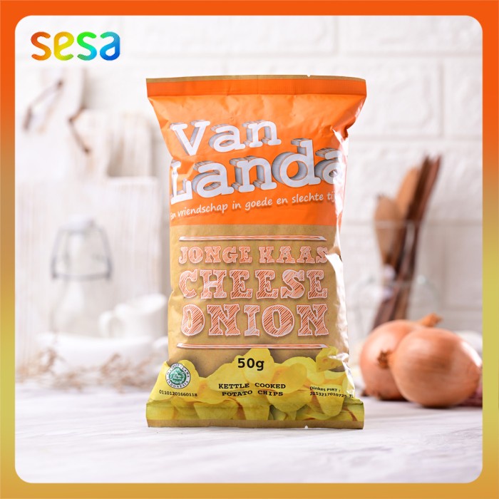 

Van Landa Potato Chips Jonge Kaas Cheese Onion 50 g
