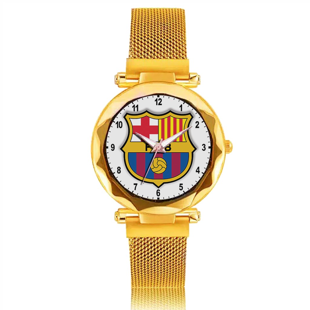 Jam Tangan Wanita Custom - FC BARCELONA 1 Free Box &amp; Batre Cadangan