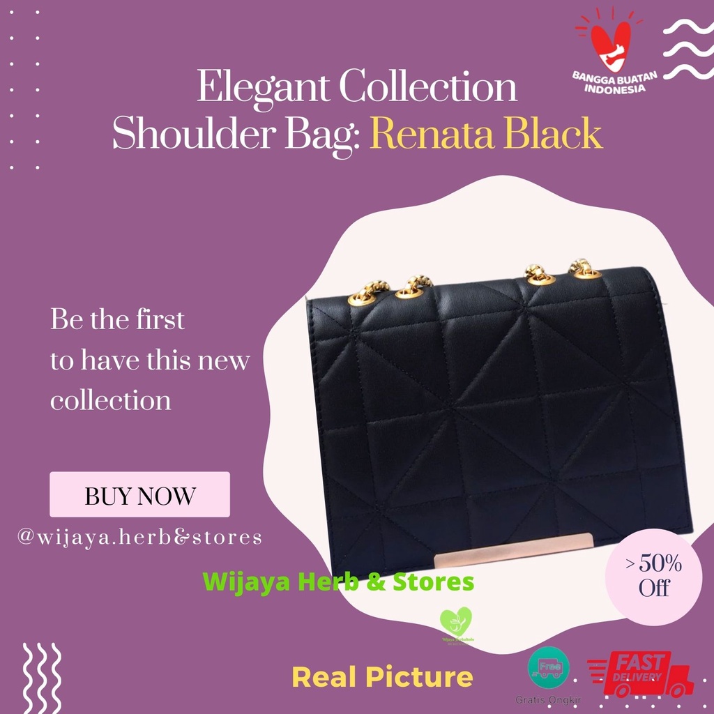 [Stylist] Tas Selempang Wanita Shoulder Bag with Chain - Fashion