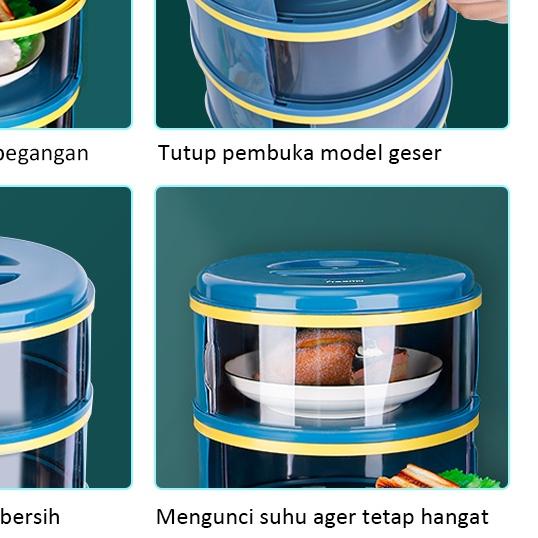 ➨ [HOT DEAL] freemir 3/5/6 Susun Tudung Saji Modern Bertingkat Penutup Piring / Penutup Piring Rumah