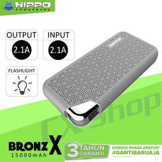 Hippo Power Bank Bronz X 15000 Mah Metal Design | Shopee