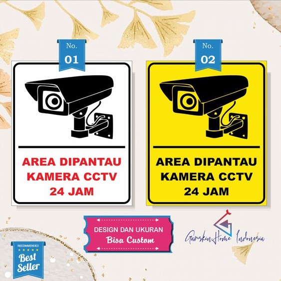 stiker area dipantau cctv