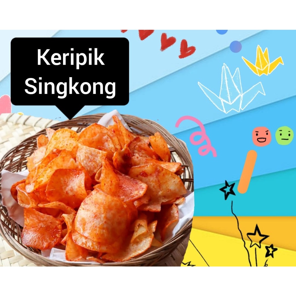 

KERIPIK SINGKONG PEDAS MANIS 200 gram