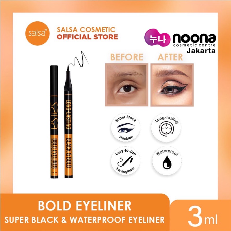 SALSA BOLD EYELINER LONG-LASTING BLACK &amp; BOLD 3ML