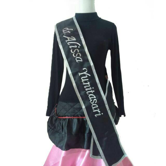 Paket Selempang Wisuda beludru satin Bordir