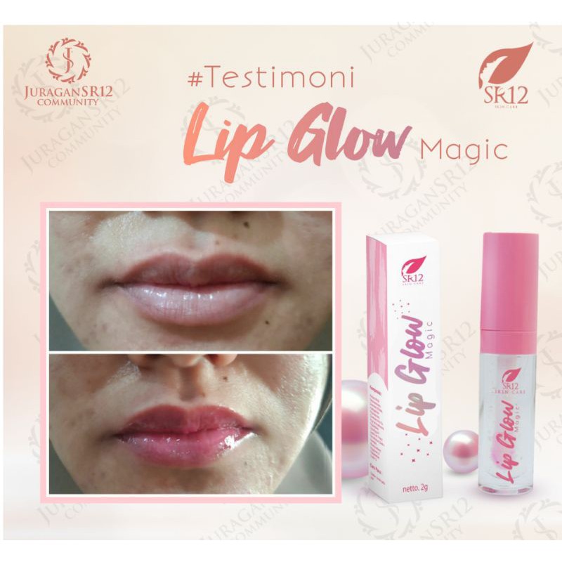 LIP GLOW MAGIC SR12 LIP GLO MELEMBABKAN BIBIR CERAH MERONA WARNA TAHAN LAMA EFEK GLOSSY