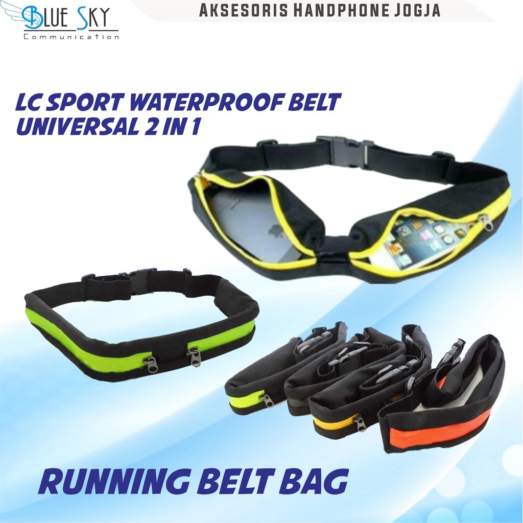 LC SPORT WATERPROOF BELT UNIVERSAL 2 IN 1/TAS PINGGANG LARI/TAS JOGGING TAHAN AIR