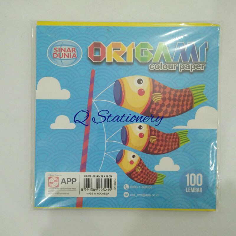 

Origami/kertas lipat 16 x 16 Sinar Dunia