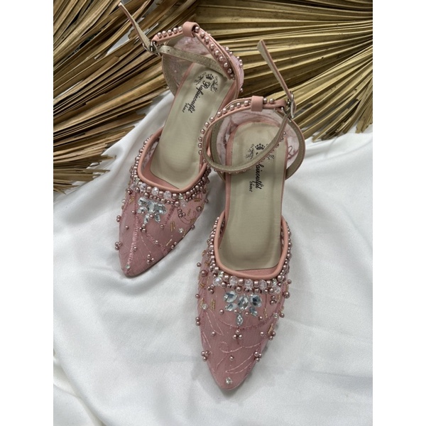 sepatu wanita sepatu wedding zaneta dustyrose tali 5cm tahu