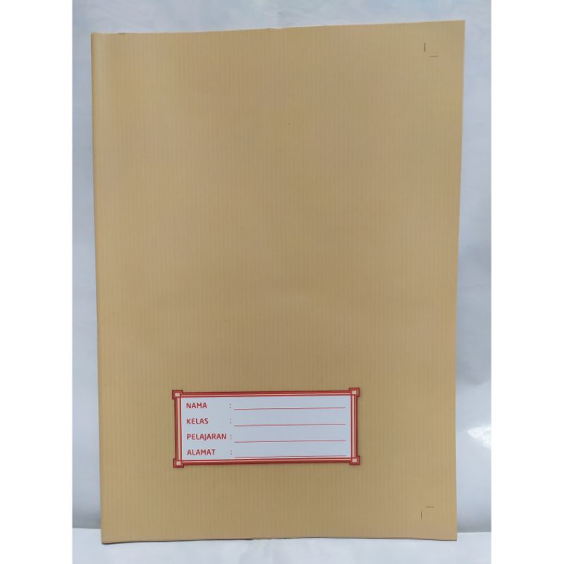 

Sampul Buku Kertas Ukuran Kwarto / Kecil Garis Coklat DPK