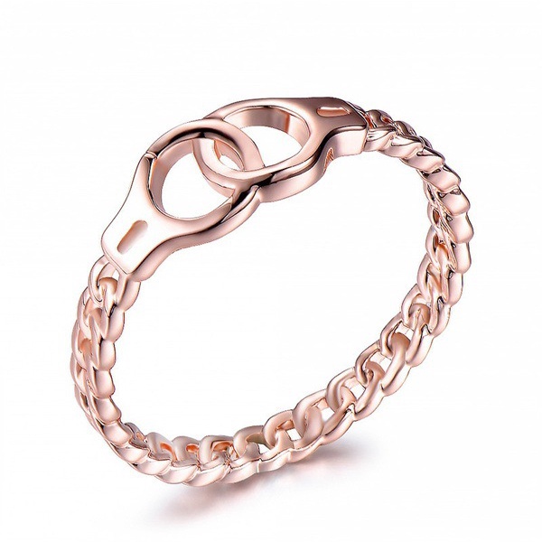 Cincin Bahan Sterling Silver 925 Warna Rose Gold Untuk Wanita Jza0283