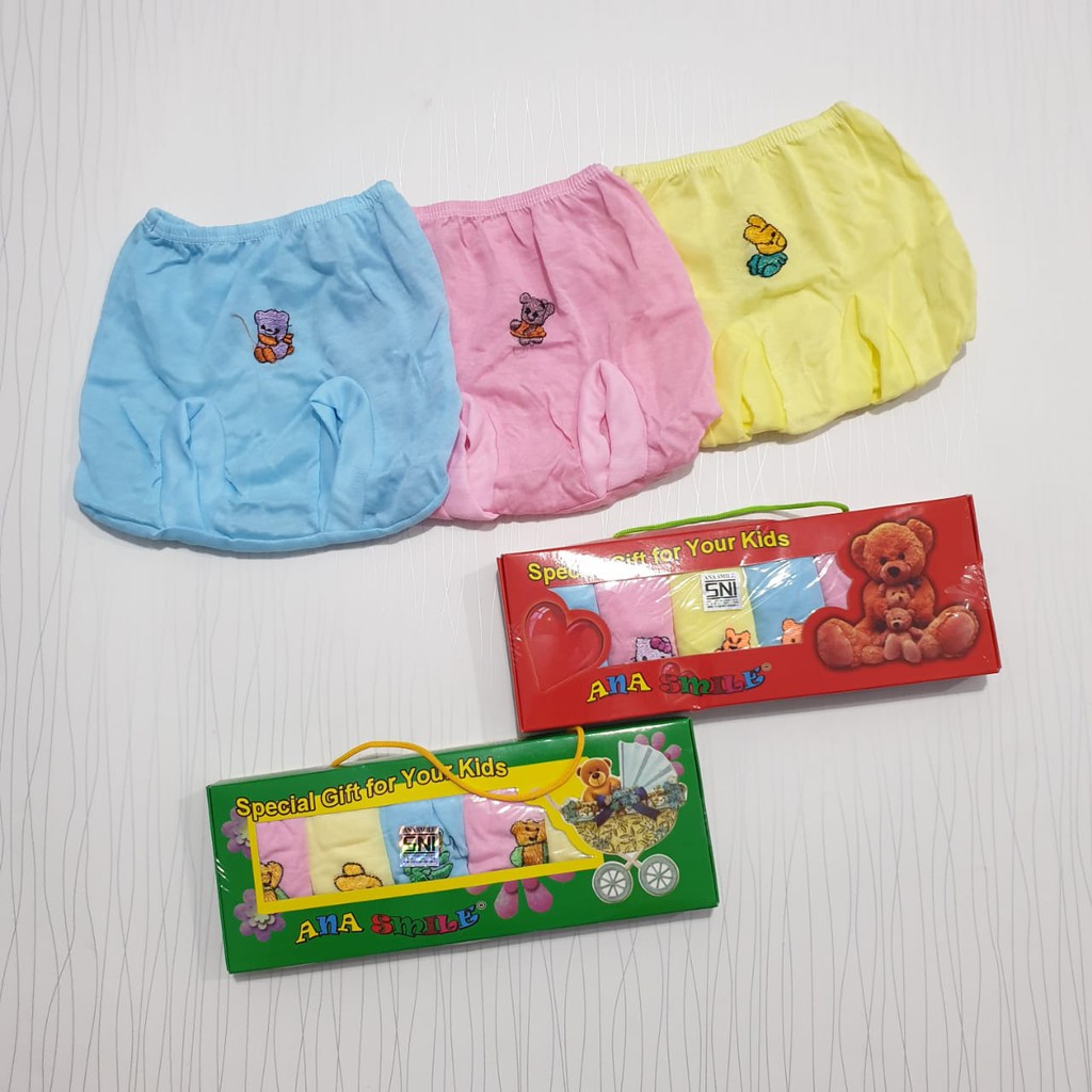 celana pop bayi isi 1/2 lusin celana pendek baby new born 0-6 bulan isi 6 pcs