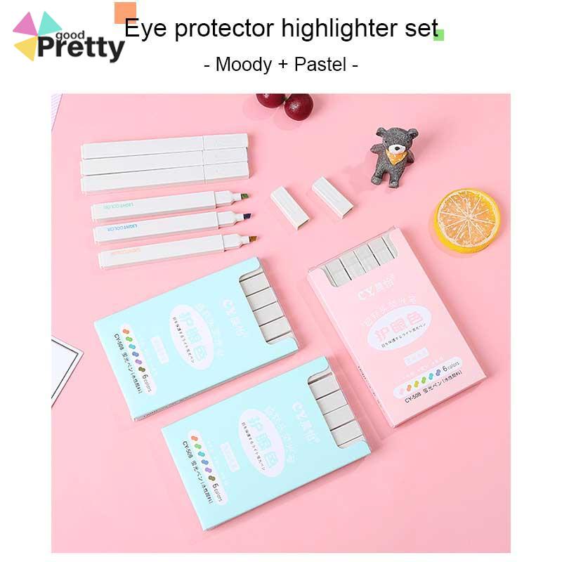 COD multicolor pena stabilo siswa 6PCS/set Stabilo / highlighter pastel 6 colors warna - PD