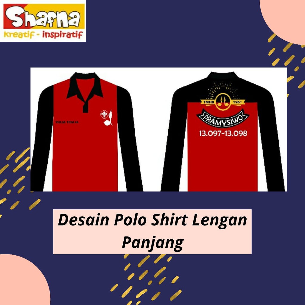 CUSTOM KAOS BERKERAH LENGAN PANJANG SABLON