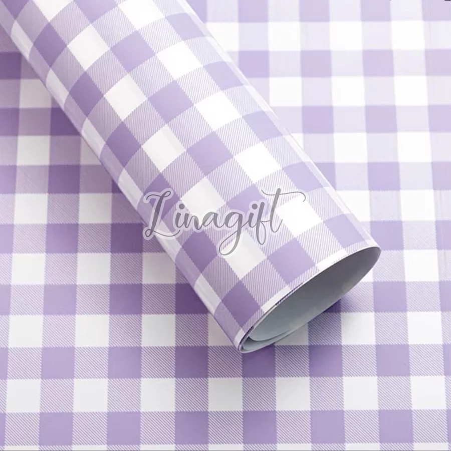 ( 5 Lembar ) CATUR SQUARE - FLOWER WRAPPING PAPER CATUR SQUARE KERTAS BUNGA KOREAN CELLOPHANE PLASTIC KARANGAN BUKET