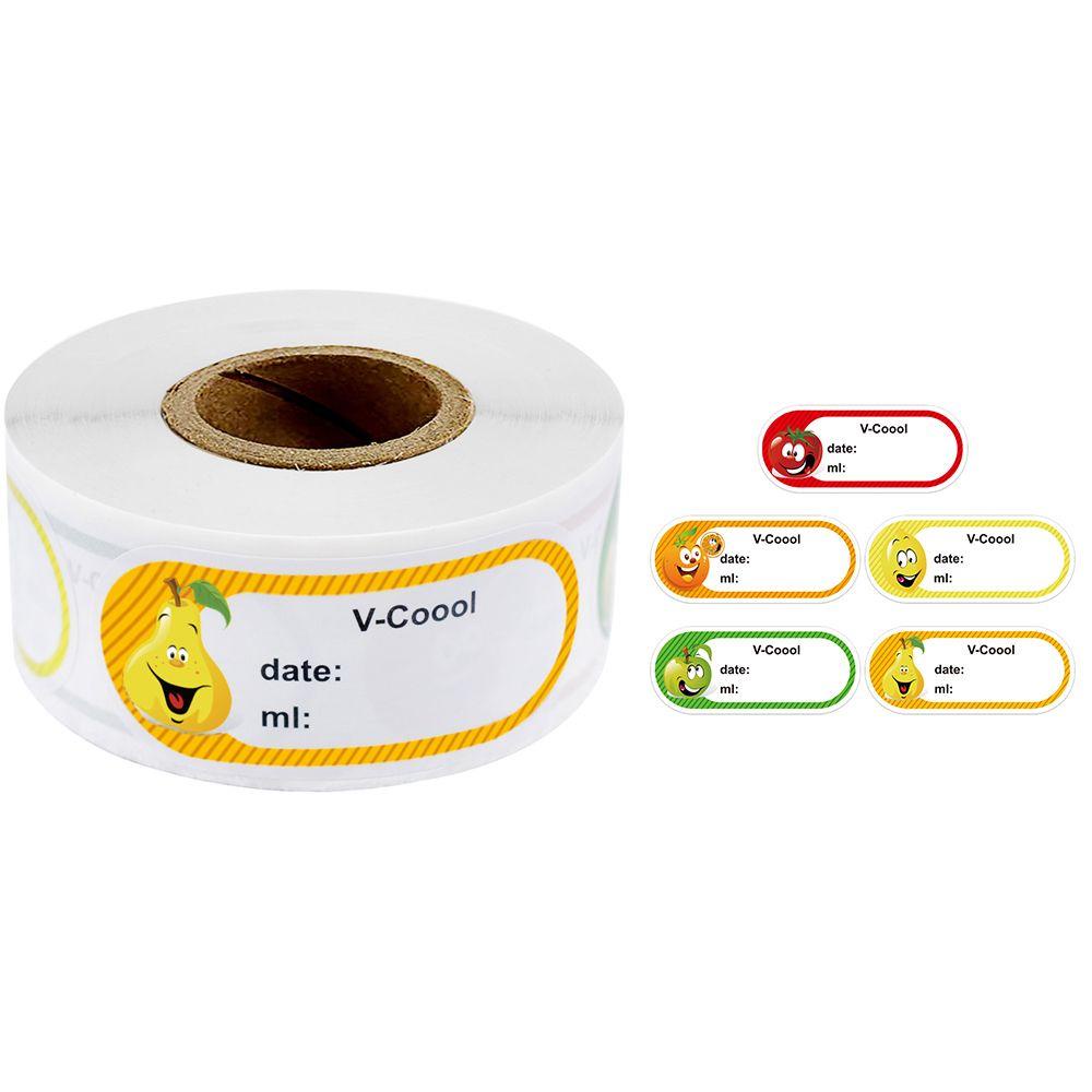 Suyo 250Pcs / Roll Stiker Kertas Kraft Motif Buah Untuk Segel Amplop DIY