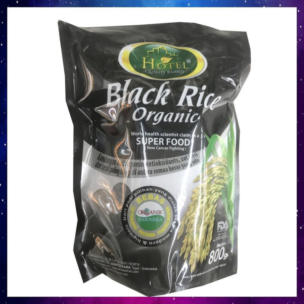 

BLACK RICE ORGANIC HOTEL QUALITY BRAND BERAS HITAM ORGANIK 800GR
