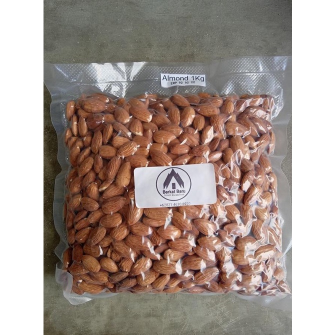 

MAKANAN KERING | BIJI-BIJIAN | KACANG ALMOND MENTAH NATURAL 250GR / RAW NATURAL AMOND NUT 250 GRAM |