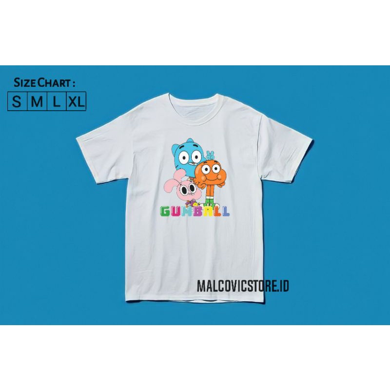 Kaos Anak Gumbal/Baju Gumball untuk anak/Kaos atasan anak motif gumball/Baju anak Gumball atasan unt