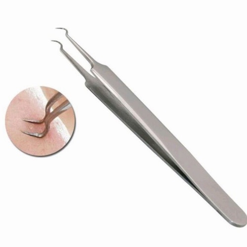 Pinset Komedo / Pinset Jerawat / Jepitan Komedo / Blackhead Tweezer (STAINLESS STEEL)