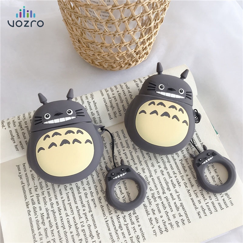 Casing Silikon Motif Kartun Totoro untuk Earphone Wireless Bluetooth