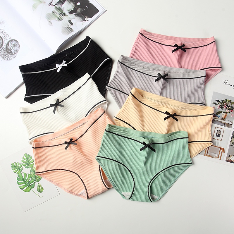 Brasay Underwear Wanita Polos Seamless Adem Cd Seamless Katun Import Celana Dalam Gaya Korea Cd Polos Fashion 2004