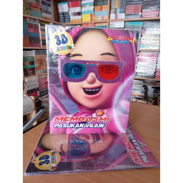 BUKU ANAK ANAK | MEWARNAI | MEMBASMI PASUKAN VILLAIN - BOBOIBOY GALAXY 3D COLORING - Buku Aktivitas 