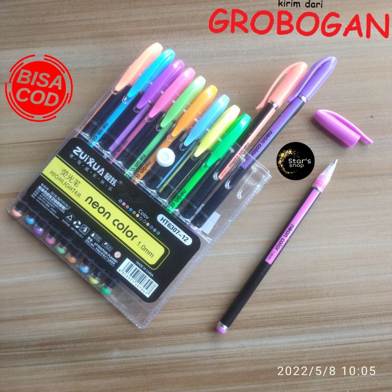 

pulpen warna / pulpen gel / pulpen neon / pulpen glitter / pulpen pelangi / pulpen rainbow ecer