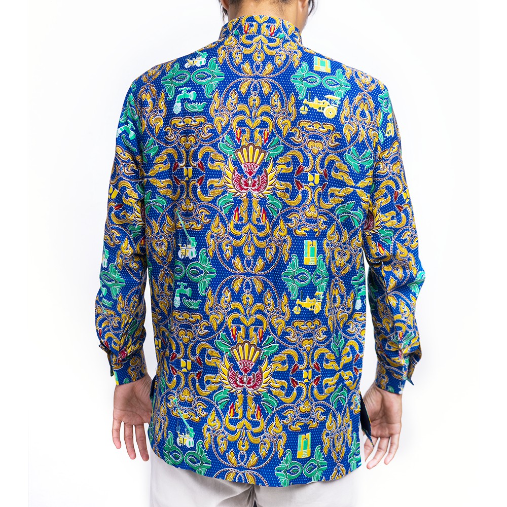BATIK TRUSMI HAFIYAN OFFICIAL SERAGAM KEMEJA BATIK PRIA LENGAN PANJANG PUPR MOTIF BATIK KEMENTRIAN
