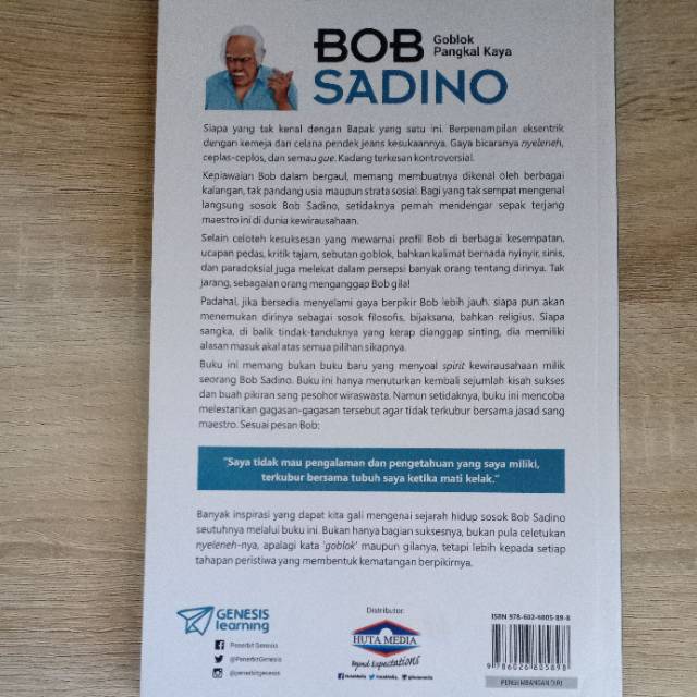 Goblok Pangkal Kaya Bob Sadino Sc Preloved Sekali Baca Shopee Indonesia