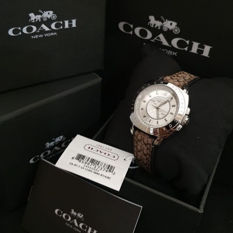 Coach Leather Strap  Silver Women (14502693)