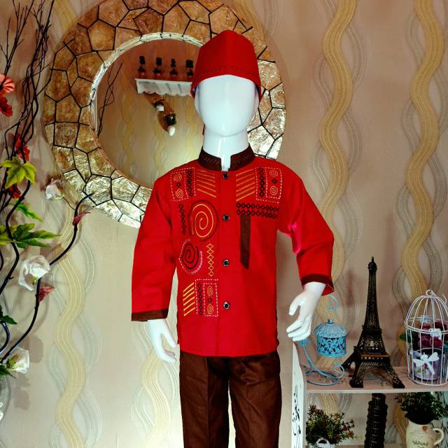 Set koko anak bahan full cigaret