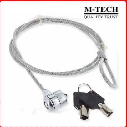 Kunci pengaman m-tech 2m cable keys pin for pc laptop projector monitor mt-535 mt535 - security lock