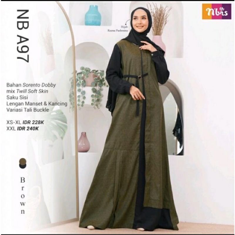 GAMIS DEWASA NIBRAS NB A97 BROWN UKURAN S