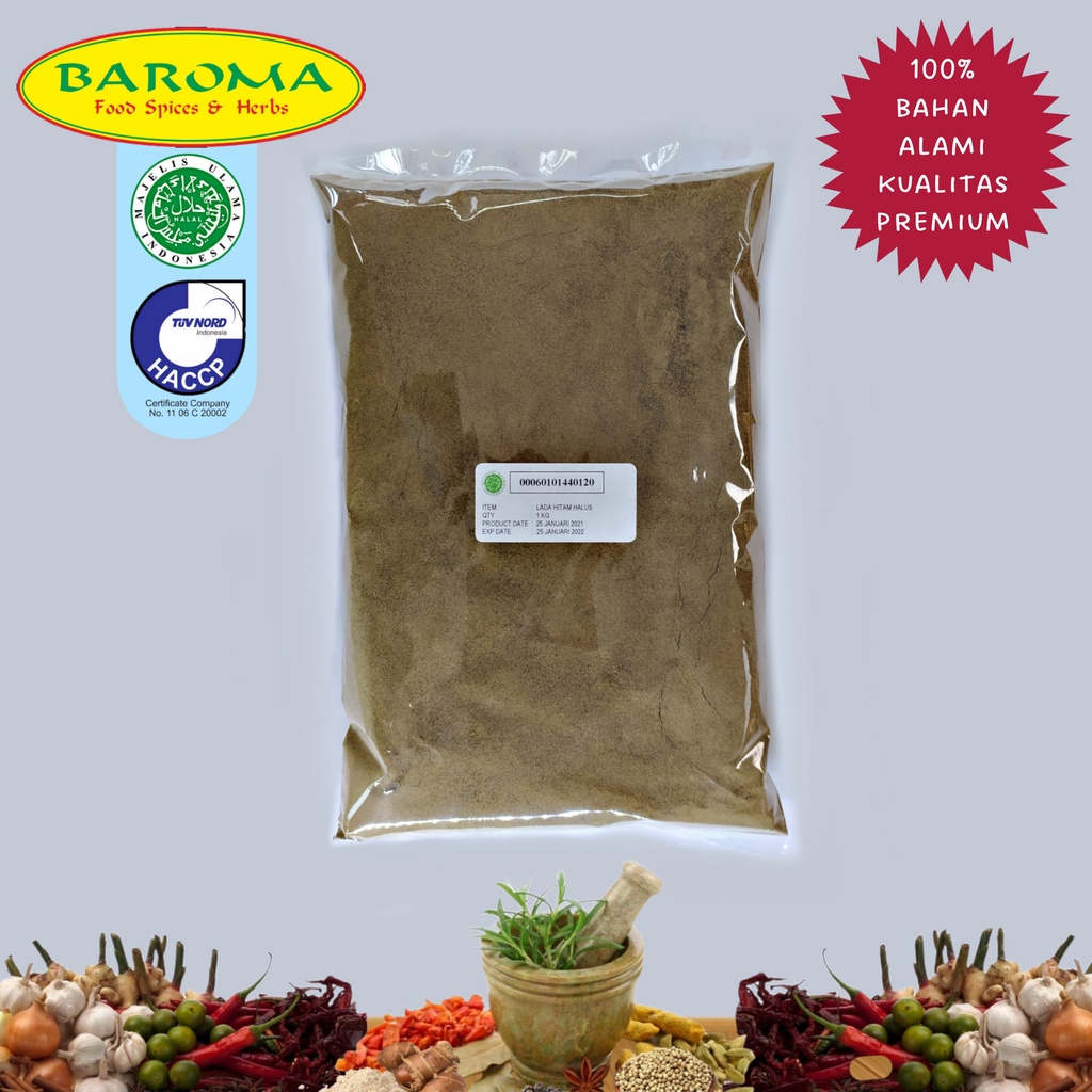 

LADA HITAM BUBUK / BLACK PEPPER POWDER 1 KG