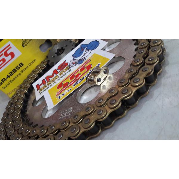 Gir Set SSS Cbr150 Cb150R  Megapronew Tiger Rantai SSS 428SB 130L