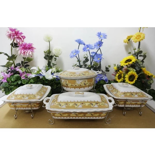Prasmanan set paket 4 pc Panstov vicenza motif Camelia B680 B681 lily padi magnolia